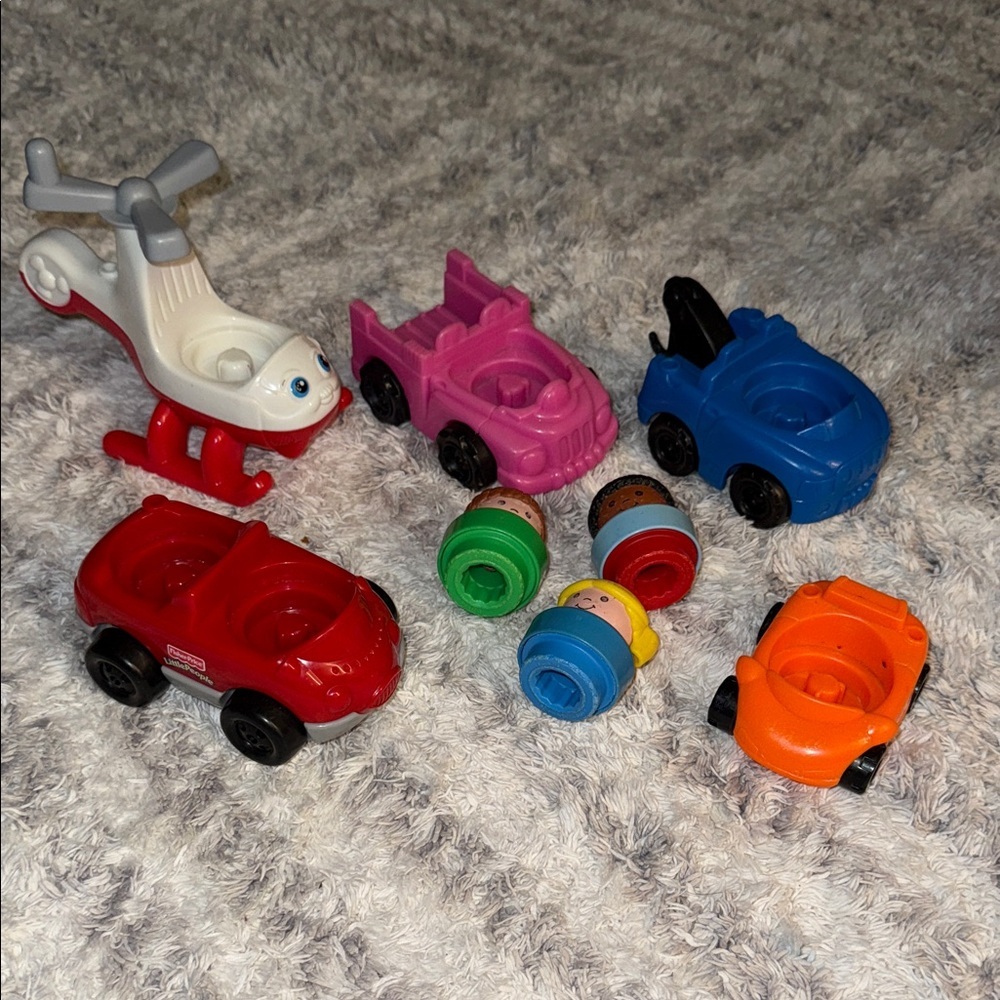 Y2K playschool little people all pieces included Colorful Kids Toy Vehicle Set - Picture 1 of 17